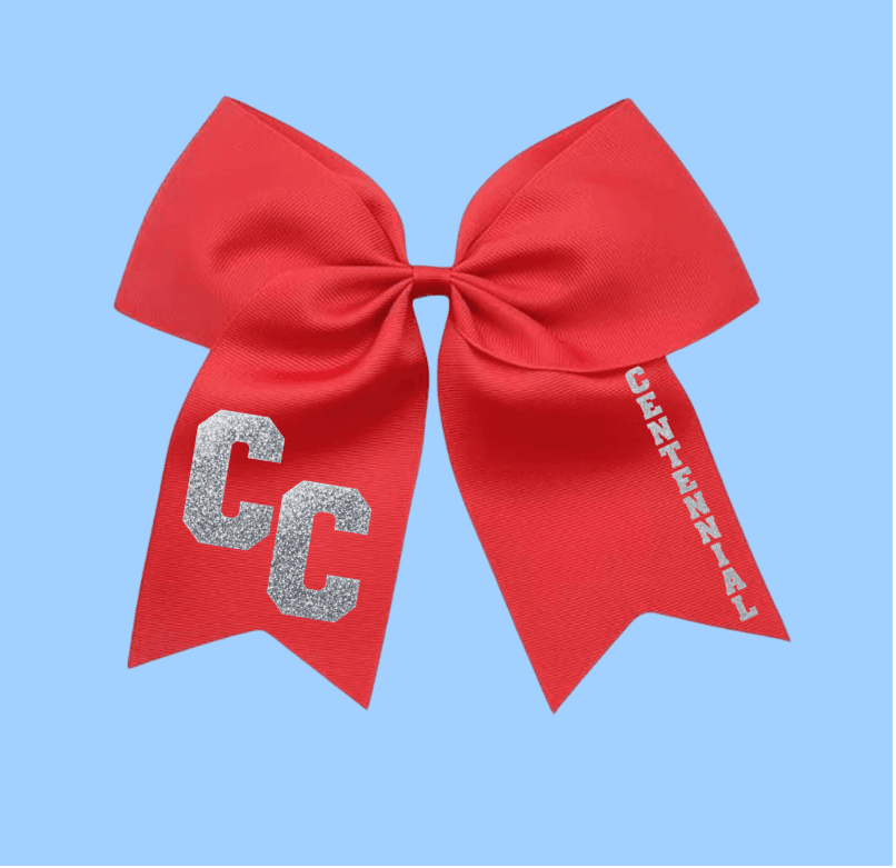 8" Bow with Clip Fastener in Red