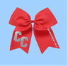 8" Bow with Clip Fastener in Red