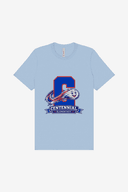 Cotton Shirt-Main Spirit Design in Light Blue