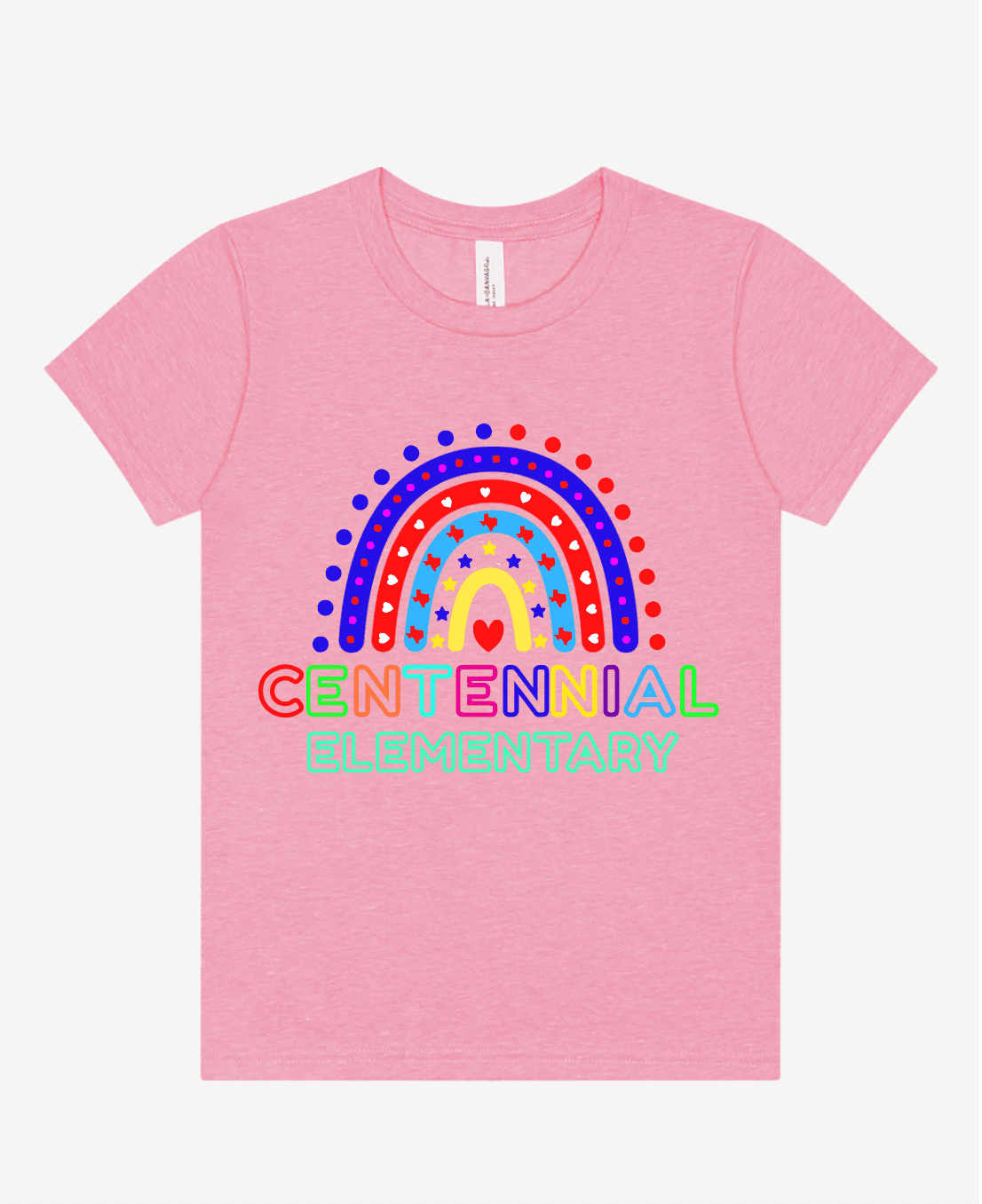Rainbow Comet Shirt in Bright Pink