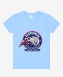 Cotton Shirt-Round Comet  in Light Blue