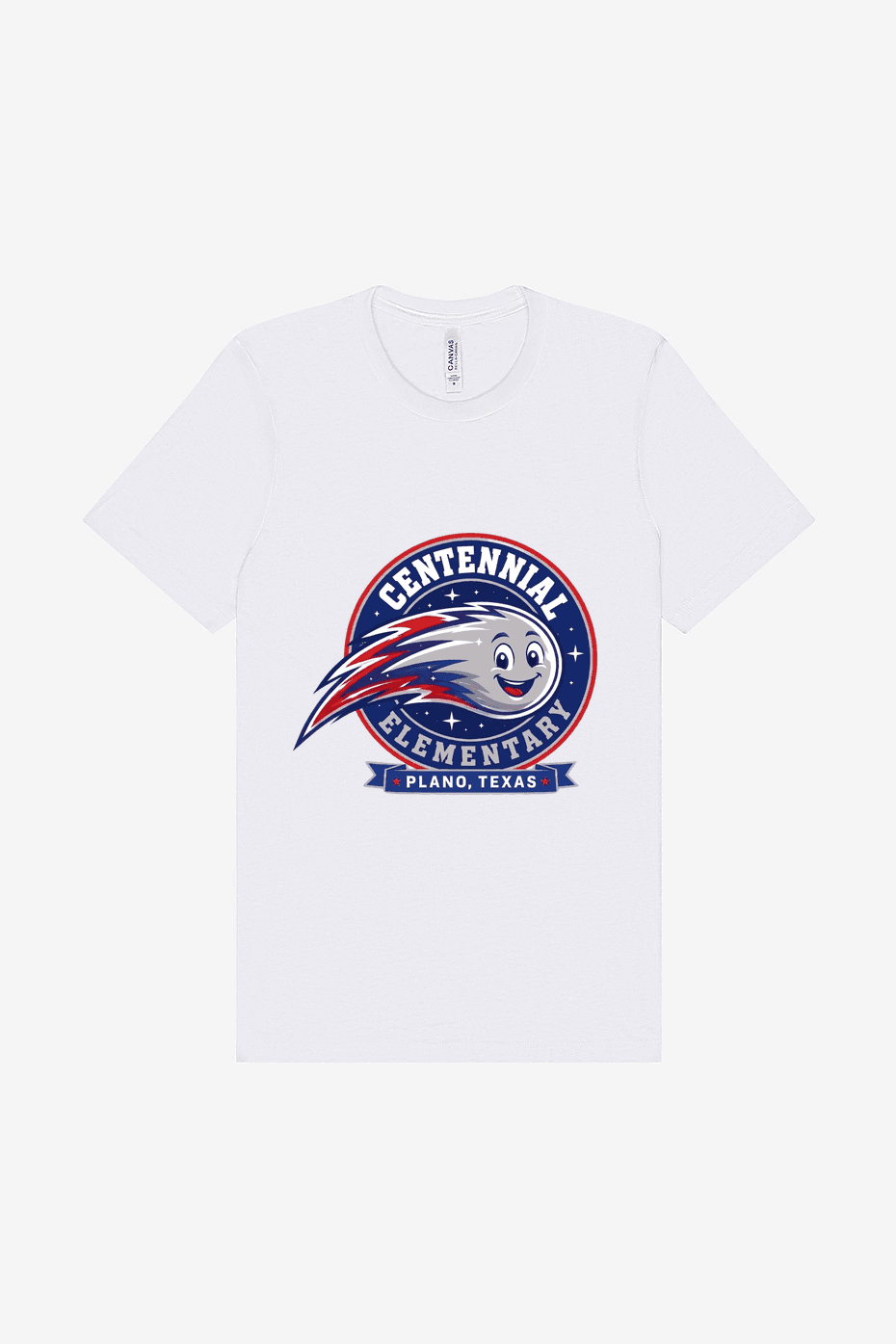 Cotton Shirt-Round Comet  in White