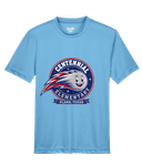 Tek Shirt Round Comet Design in Sports Tek-Light blue