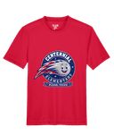 Tek Shirt Round Comet Design in Sports Tek- Red