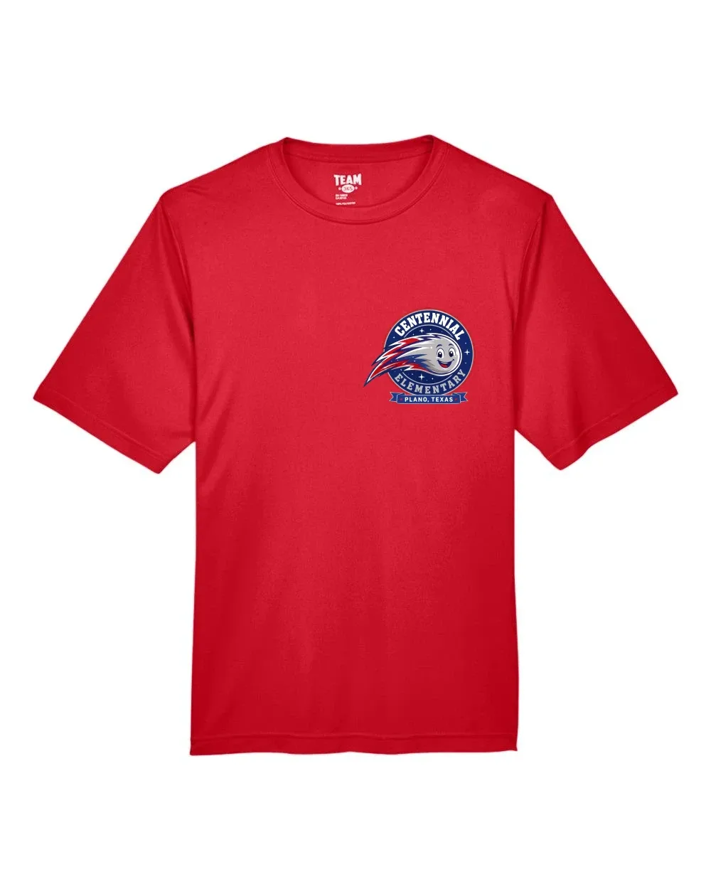 Tek Shirt with Comet Round design in Sport Red